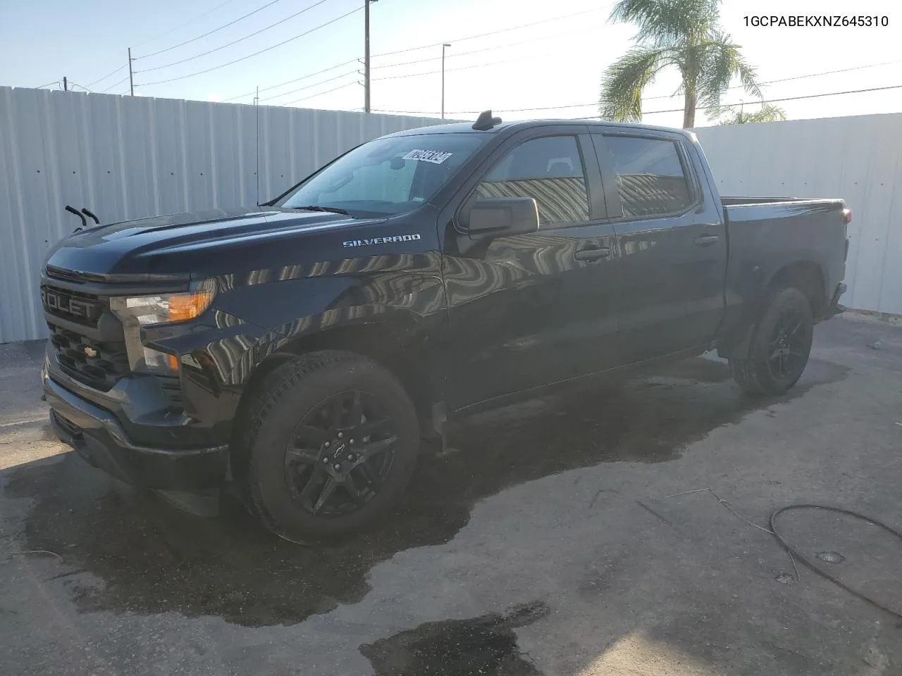 2022 Chevrolet Silverado C1500 Custom VIN: 1GCPABEKXNZ645310 Lot: 72456184