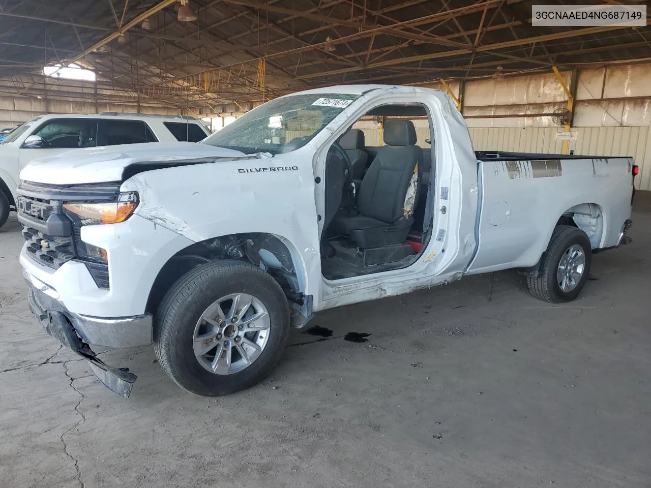 2022 Chevrolet Silverado C1500 VIN: 3GCNAAED4NG687149 Lot: 72571674