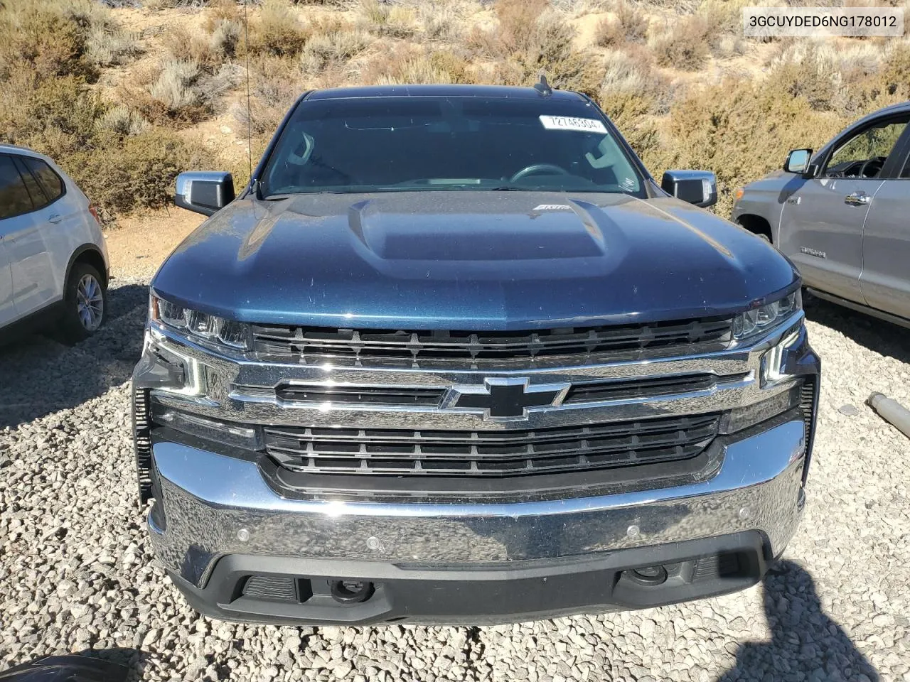 2022 Chevrolet Silverado Ltd K1500 Lt VIN: 3GCUYDED6NG178012 Lot: 72746304