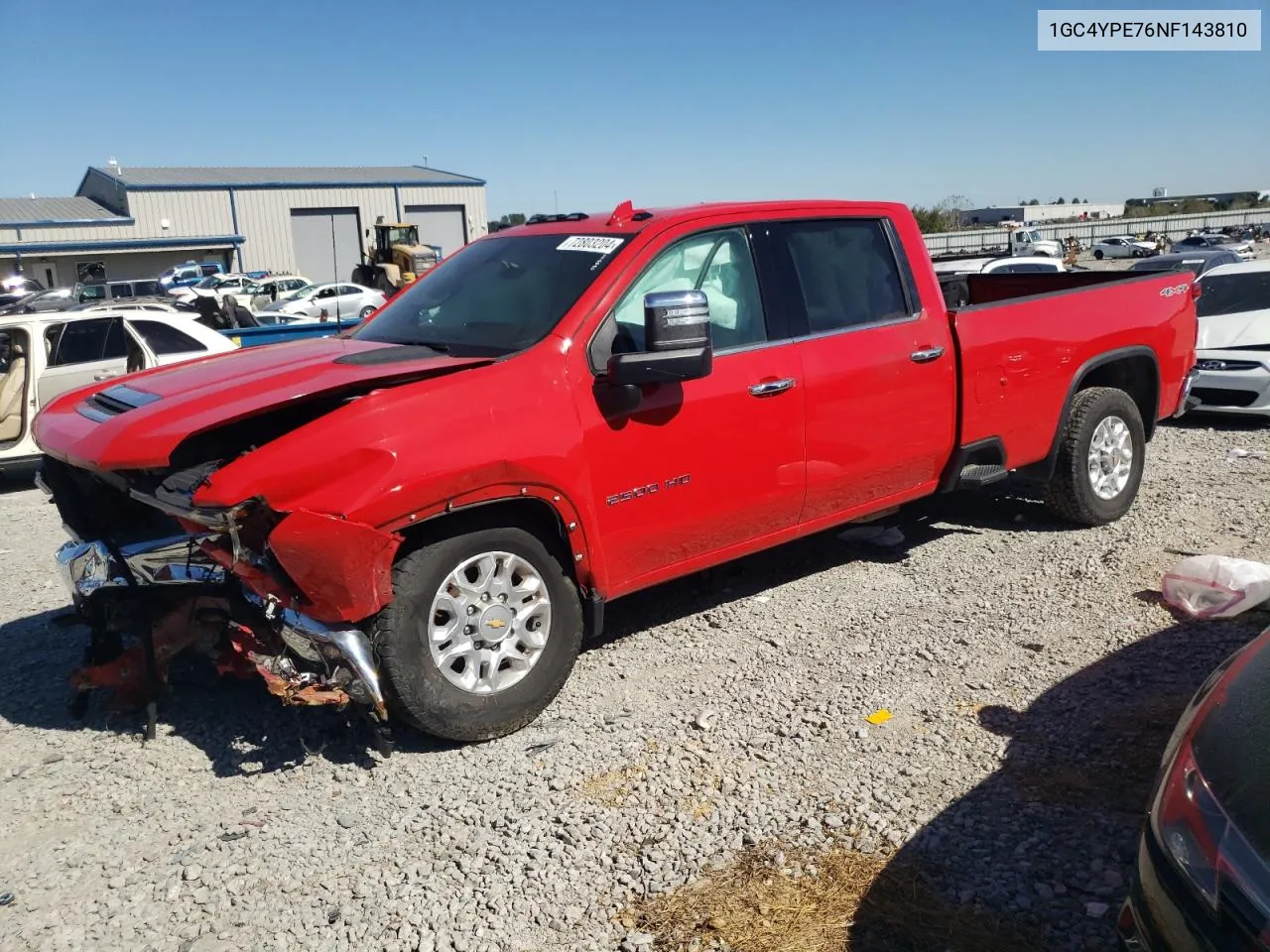 2022 Chevrolet Silverado K2500 Heavy Duty Ltz VIN: 1GC4YPE76NF143810 Lot: 72803204