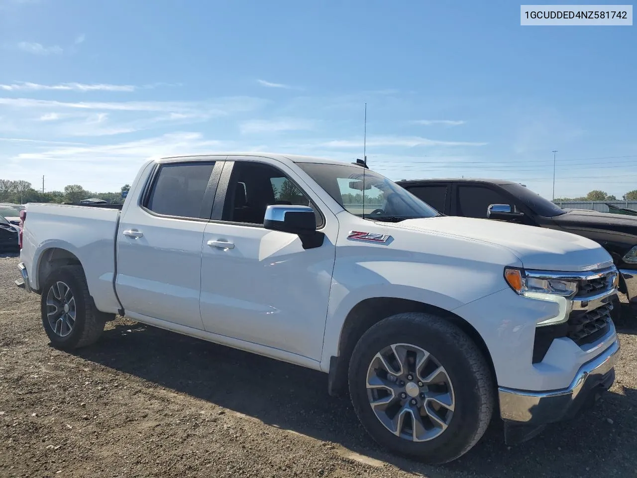 2022 Chevrolet Silverado K1500 Lt VIN: 1GCUDDED4NZ581742 Lot: 73305074