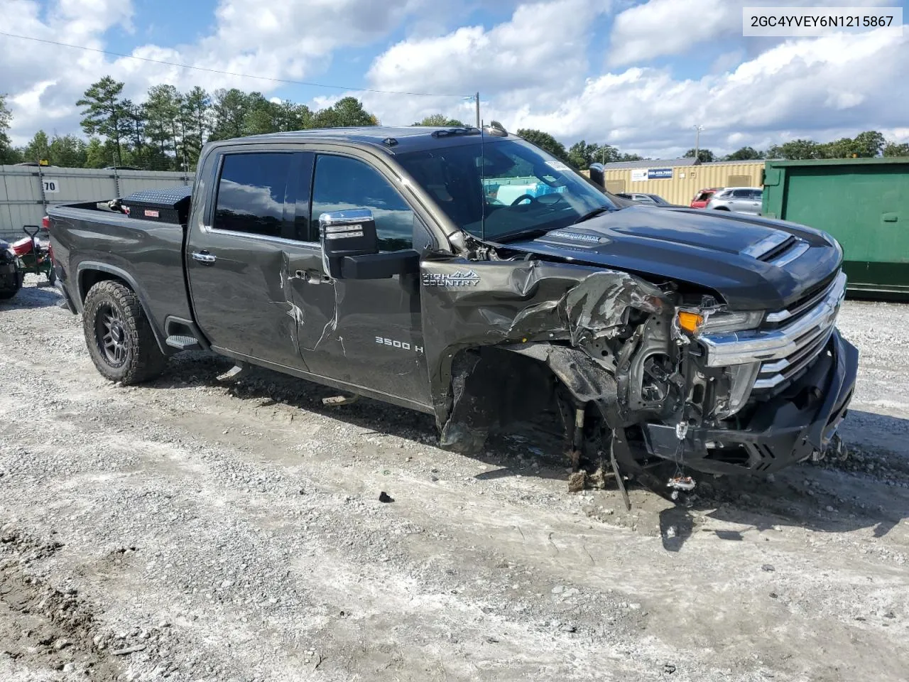 2022 Chevrolet Silverado K3500 High Country VIN: 2GC4YVEY6N1215867 Lot: 40628545