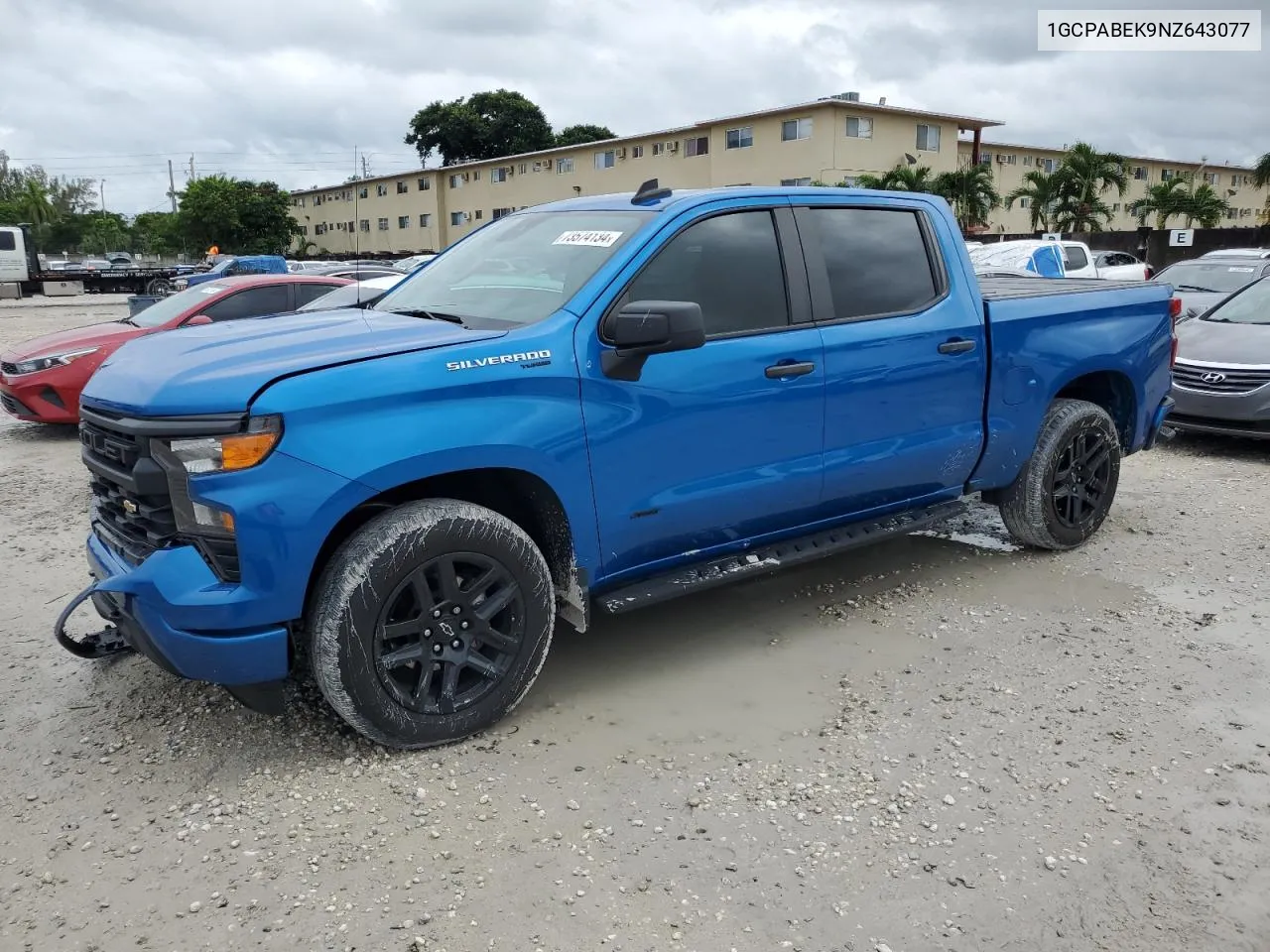 2022 Chevrolet Silverado C1500 Custom VIN: 1GCPABEK9NZ643077 Lot: 73574134