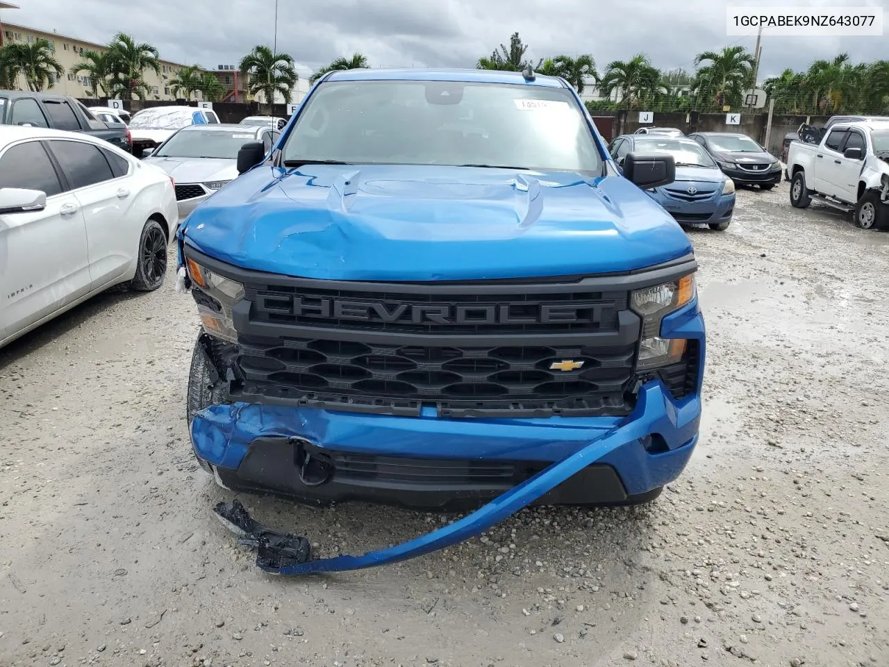 2022 Chevrolet Silverado C1500 Custom VIN: 1GCPABEK9NZ643077 Lot: 73574134