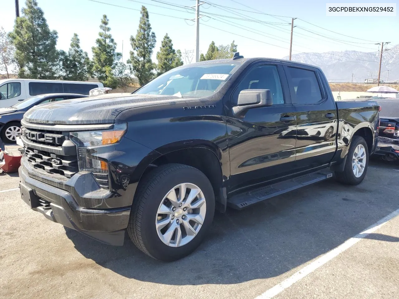 2022 Chevrolet Silverado K1500 Custom VIN: 3GCPDBEKXNG529452 Lot: 73755524