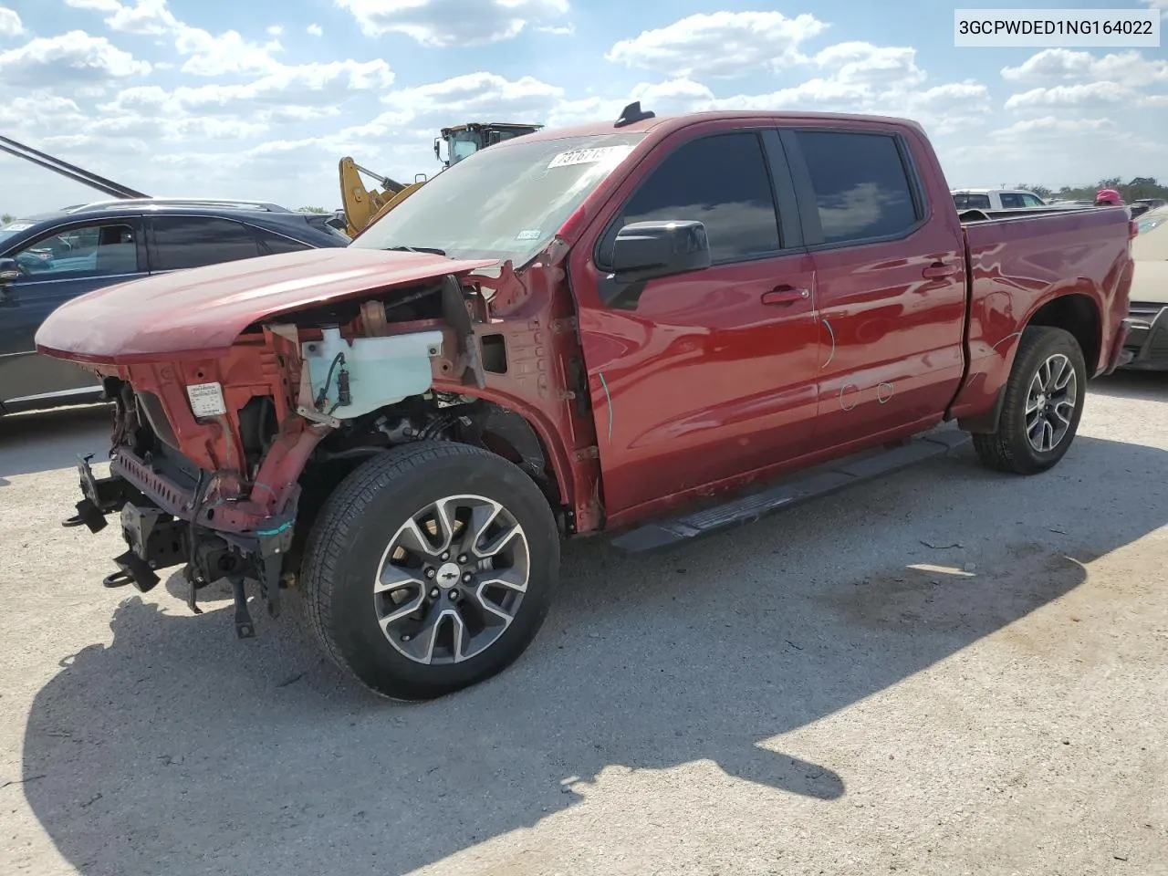 2022 Chevrolet Silverado Ltd C1500 Rst VIN: 3GCPWDED1NG164022 Lot: 73767154