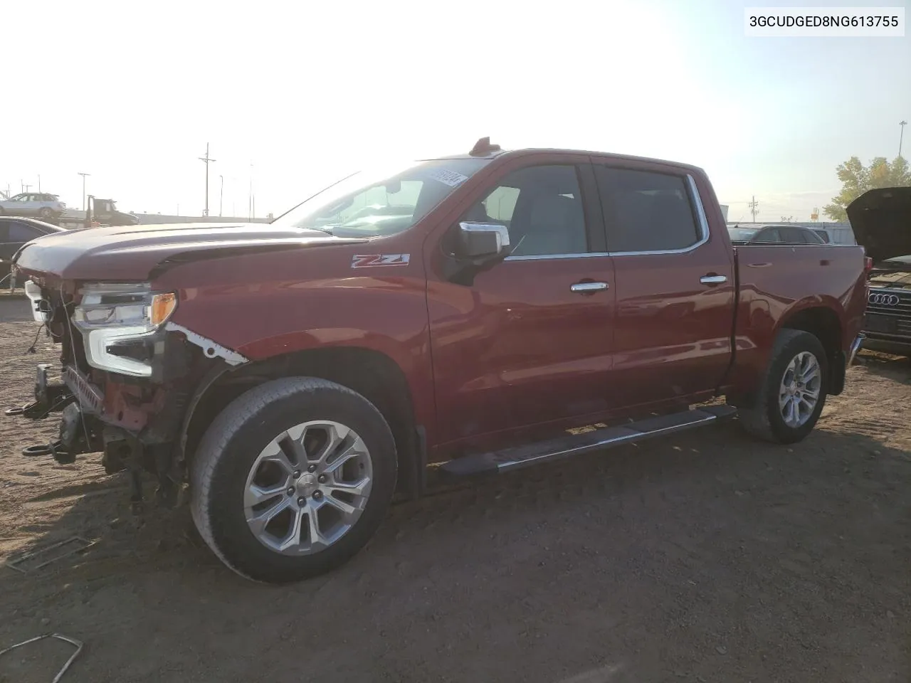 2022 Chevrolet Silverado K1500 Ltz VIN: 3GCUDGED8NG613755 Lot: 73769124