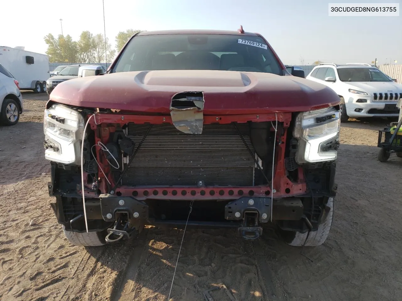 2022 Chevrolet Silverado K1500 Ltz VIN: 3GCUDGED8NG613755 Lot: 73769124