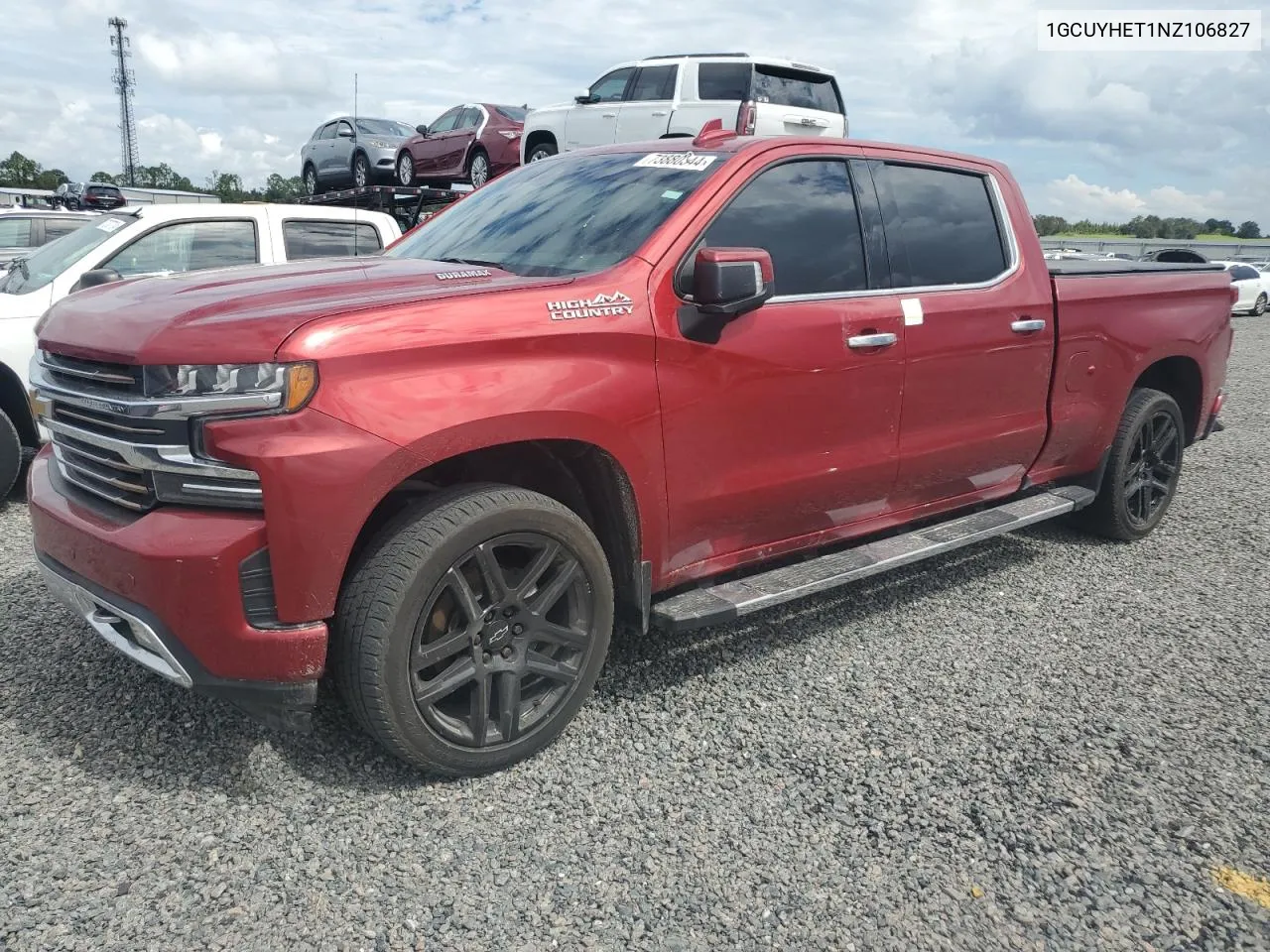 2022 Chevrolet Silverado Ltd K1500 High Country VIN: 1GCUYHET1NZ106827 Lot: 73880344