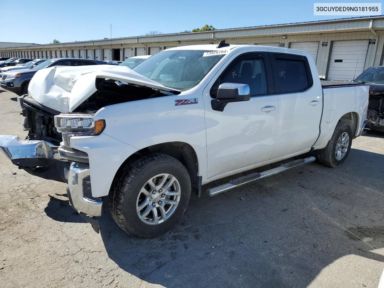 2022 Chevrolet Silverado Ltd K1500 Lt VIN: 3GCUYDED9NG181955 Lot: 73926764