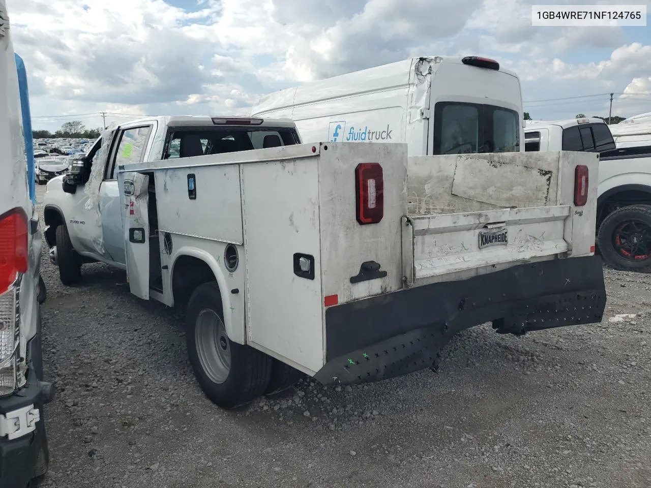 2022 Chevrolet Silverado C3500 VIN: 1GB4WRE71NF124765 Lot: 74010954