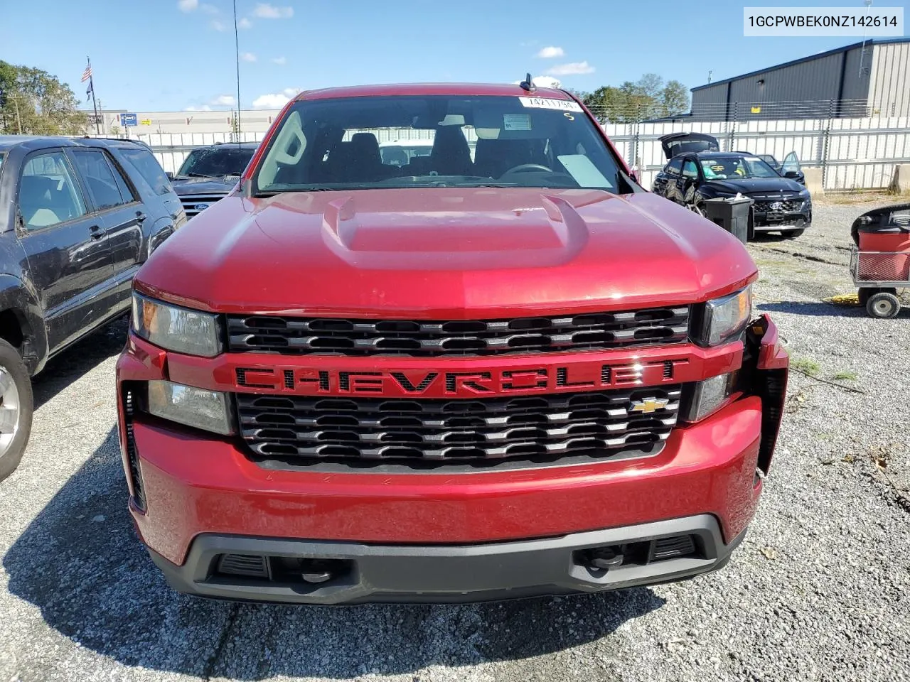 2022 Chevrolet Silverado Ltd C1500 Custom VIN: 1GCPWBEK0NZ142614 Lot: 74211794