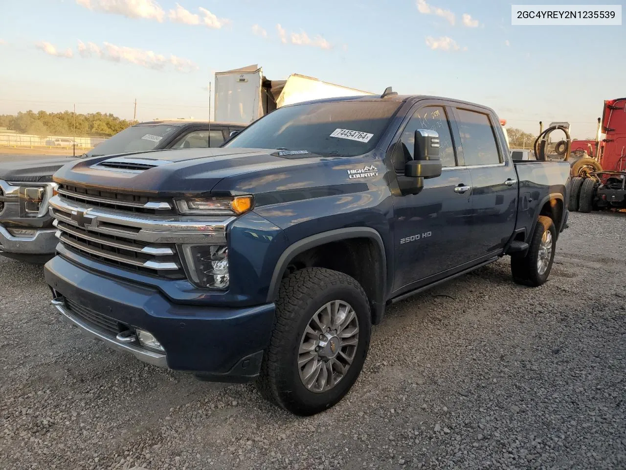 2022 Chevrolet Silverado K2500 High Country VIN: 2GC4YREY2N1235539 Lot: 74454764