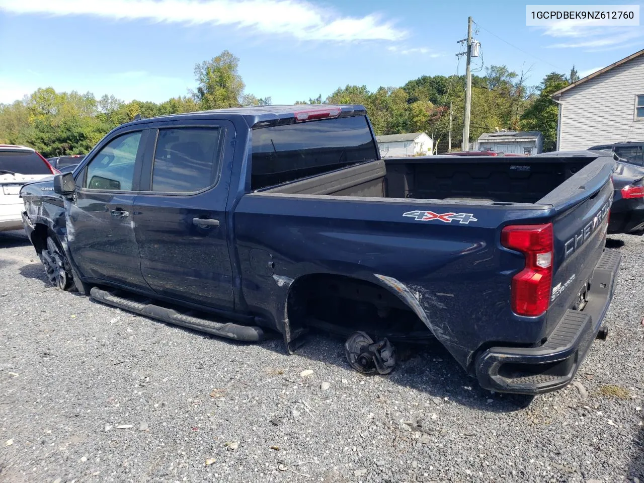 2022 Chevrolet Silverado K1500 Custom VIN: 1GCPDBEK9NZ612760 Lot: 74669124