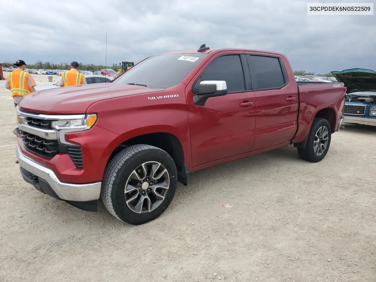 2022 Chevrolet Silverado K1500 Lt VIN: 3GCPDDEK6NG522509 Lot: 74821104