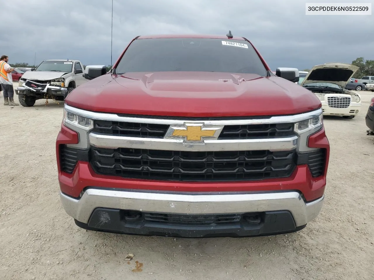 2022 Chevrolet Silverado K1500 Lt VIN: 3GCPDDEK6NG522509 Lot: 74821104