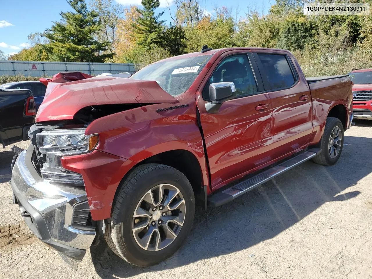 1GCPYDEK4NZ130911 2022 Chevrolet Silverado Ltd K1500 Lt