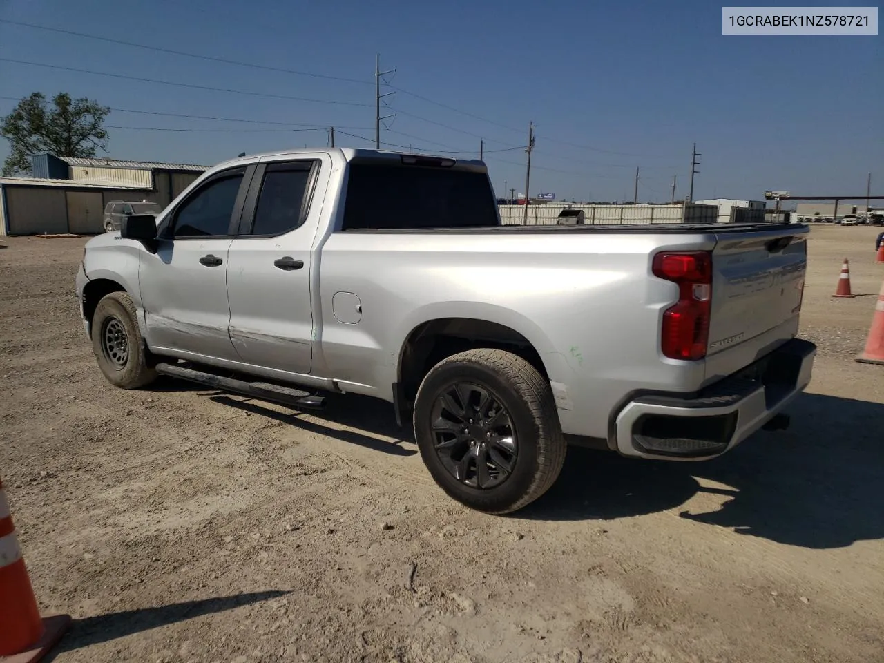 2022 Chevrolet Silverado C1500 Custom VIN: 1GCRABEK1NZ578721 Lot: 75022664