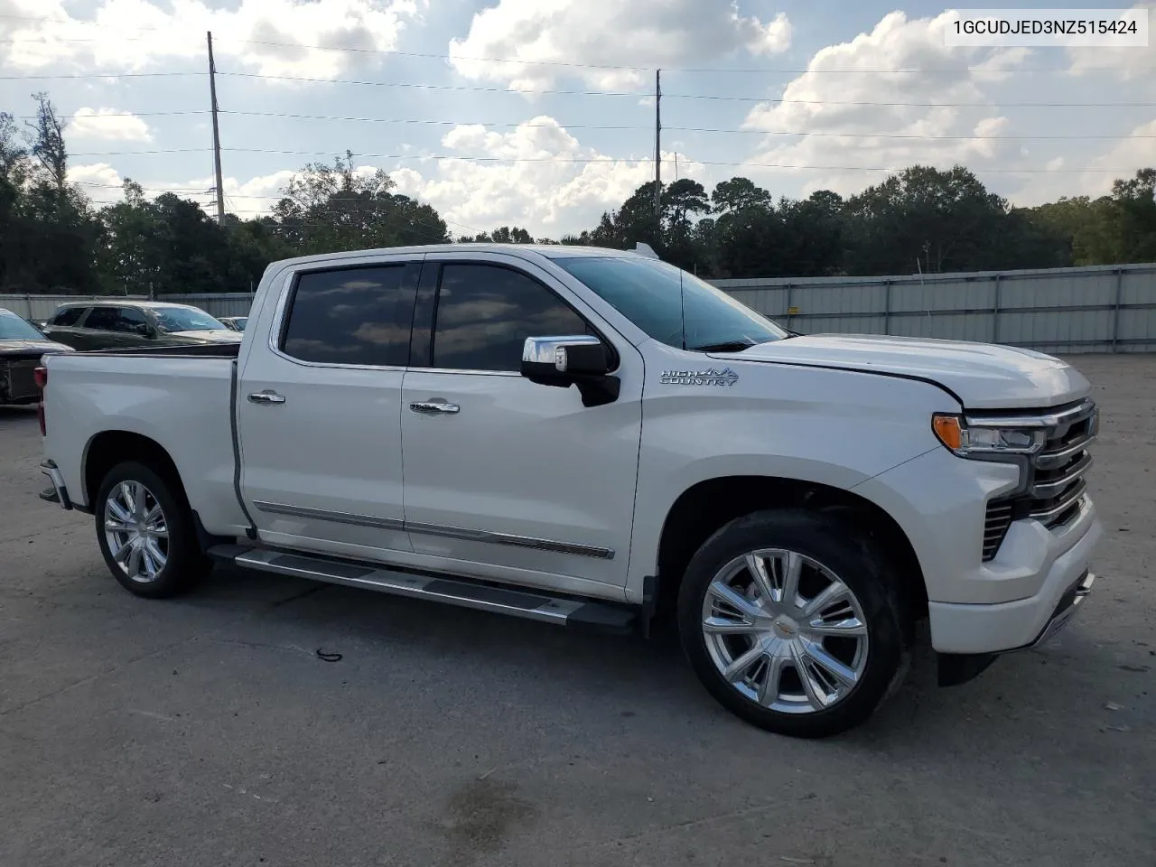 2022 Chevrolet Silverado K1500 High Country VIN: 1GCUDJED3NZ515424 Lot: 75188524