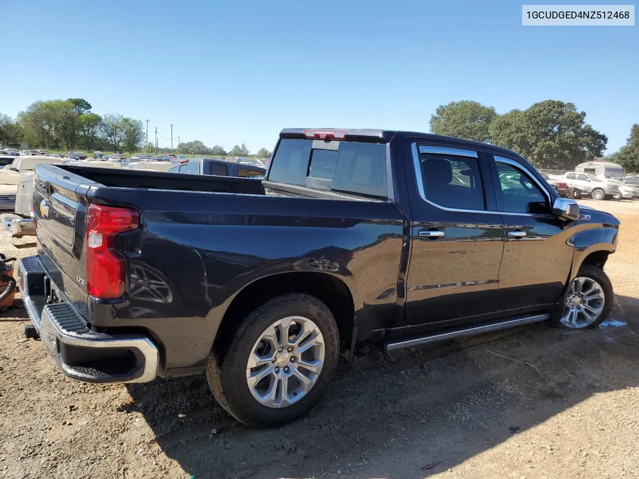 2022 Chevrolet Silverado K1500 Ltz VIN: 1GCUDGED4NZ512468 Lot: 75449434