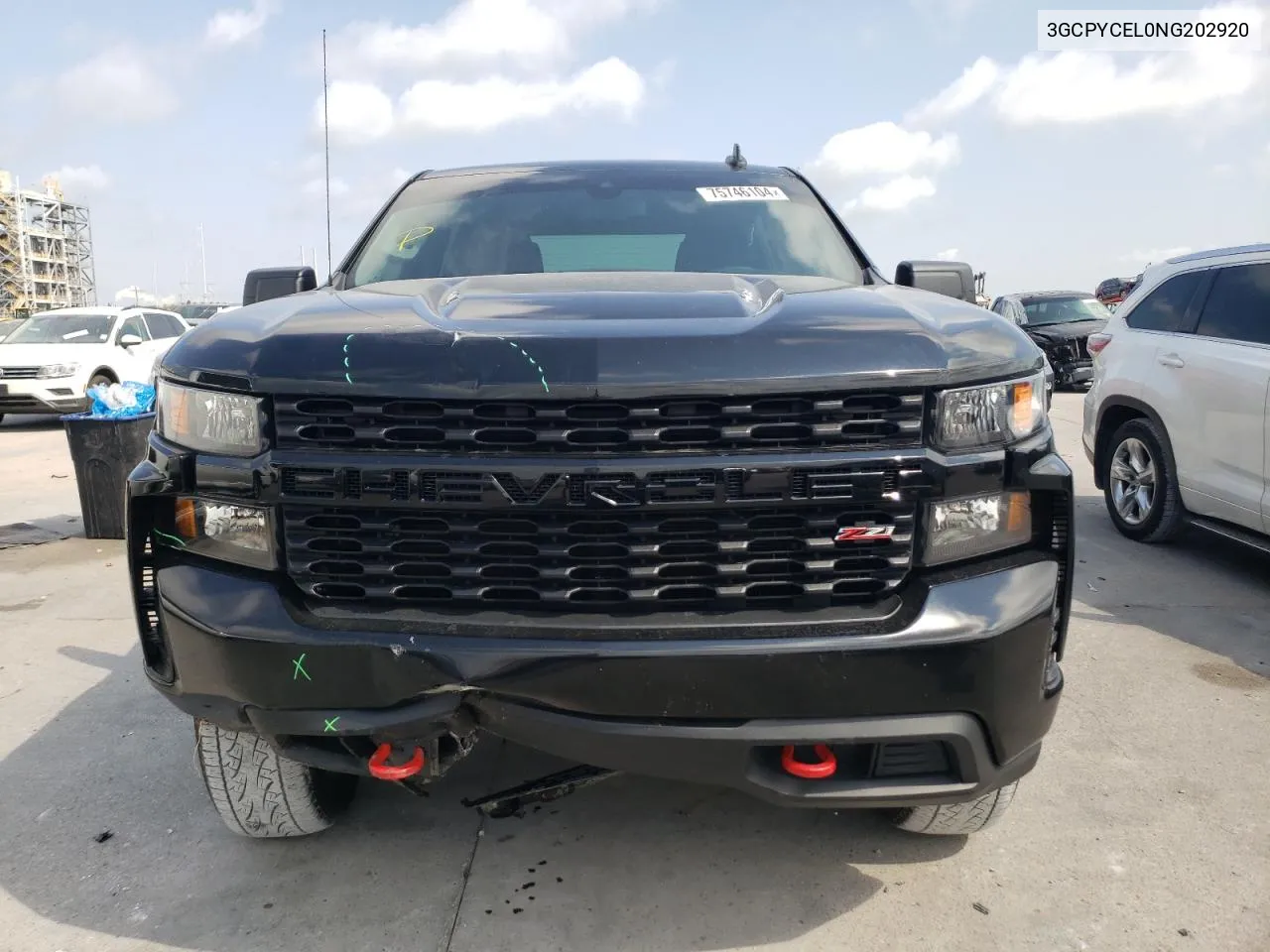 2022 Chevrolet Silverado Ltd K1500 Trail Boss Custom VIN: 3GCPYCEL0NG202920 Lot: 75746104