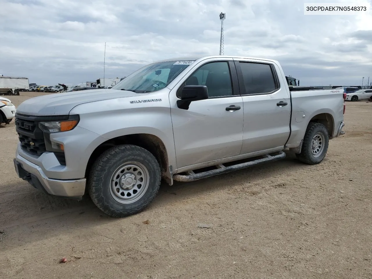 2022 Chevrolet Silverado K1500 VIN: 3GCPDAEK7NG548373 Lot: 75774434