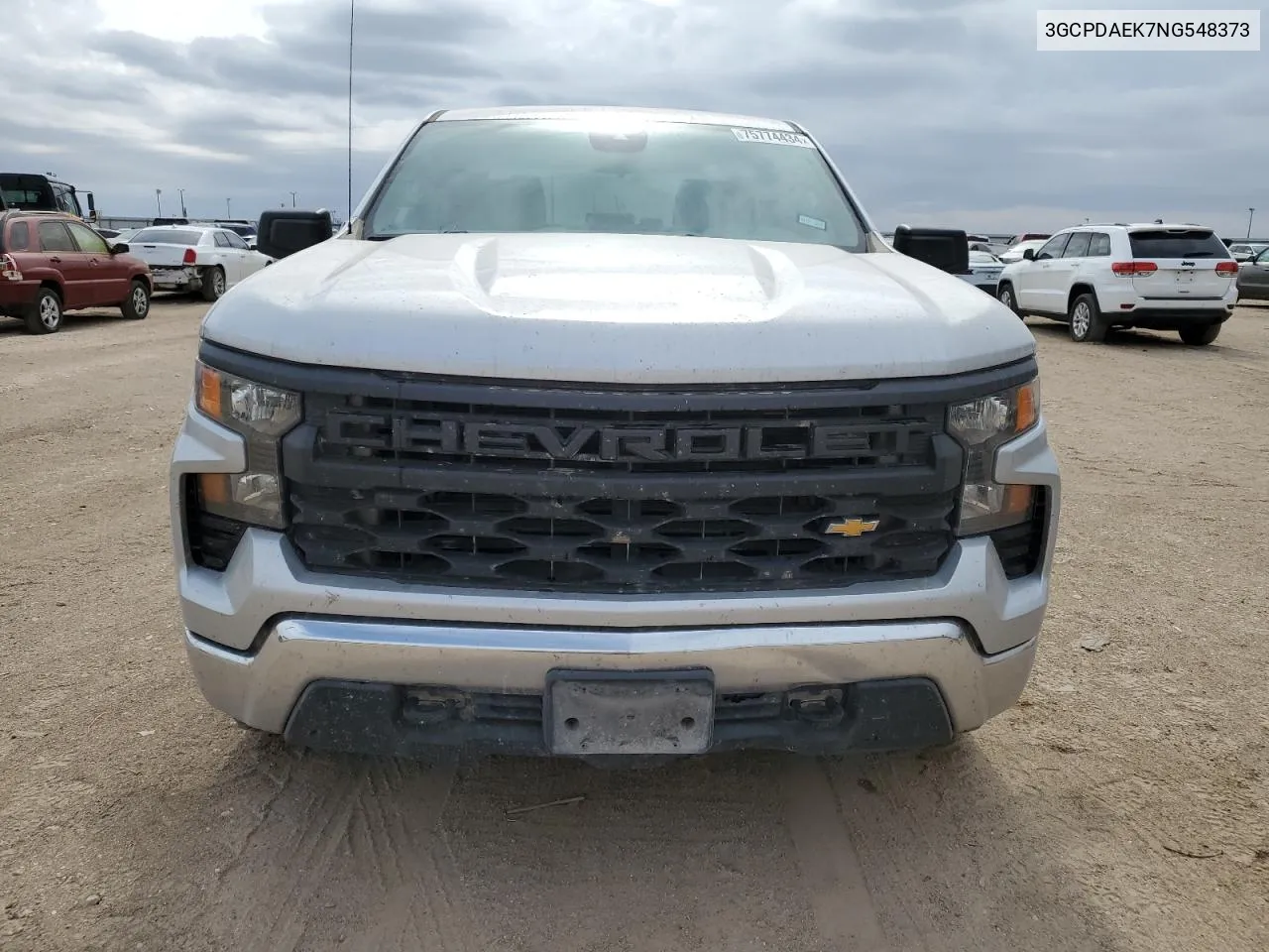 2022 Chevrolet Silverado K1500 VIN: 3GCPDAEK7NG548373 Lot: 75774434