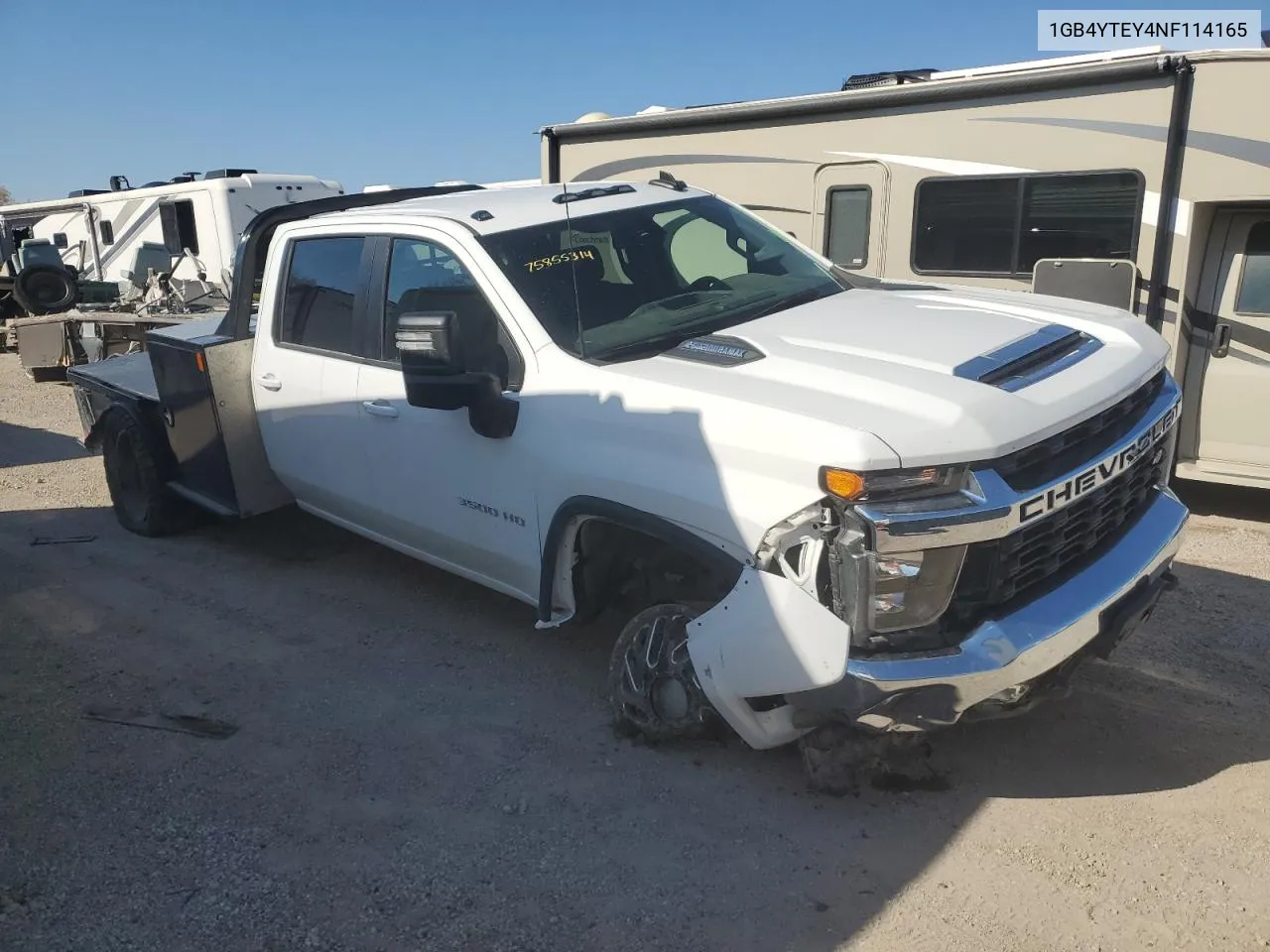 2022 Chevrolet Silverado K3500 Lt VIN: 1GB4YTEY4NF114165 Lot: 75855314