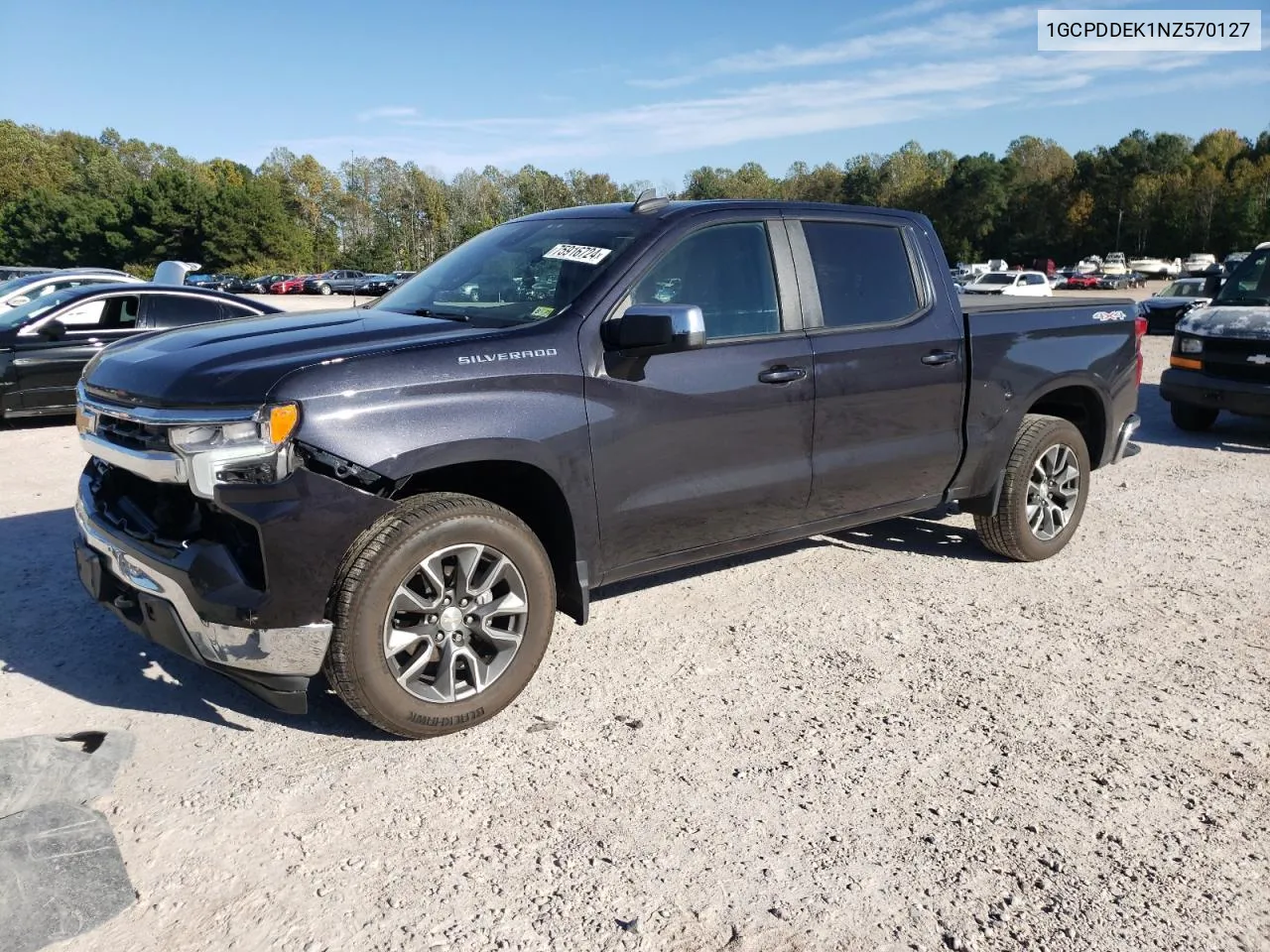 2022 Chevrolet Silverado K1500 Lt VIN: 1GCPDDEK1NZ570127 Lot: 75916724