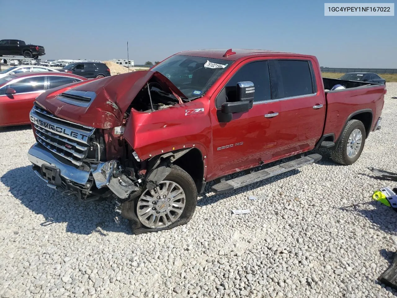 2022 Chevrolet Silverado K2500 Heavy Duty Ltz VIN: 1GC4YPEY1NF167022 Lot: 76102154