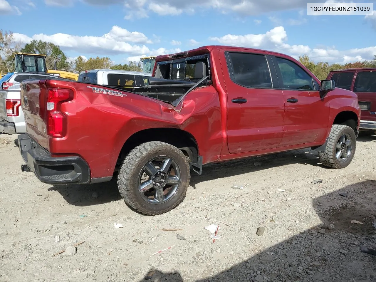 2022 Chevrolet Silverado Ltd K1500 Lt Trail Boss VIN: 1GCPYFED0NZ151039 Lot: 76529274