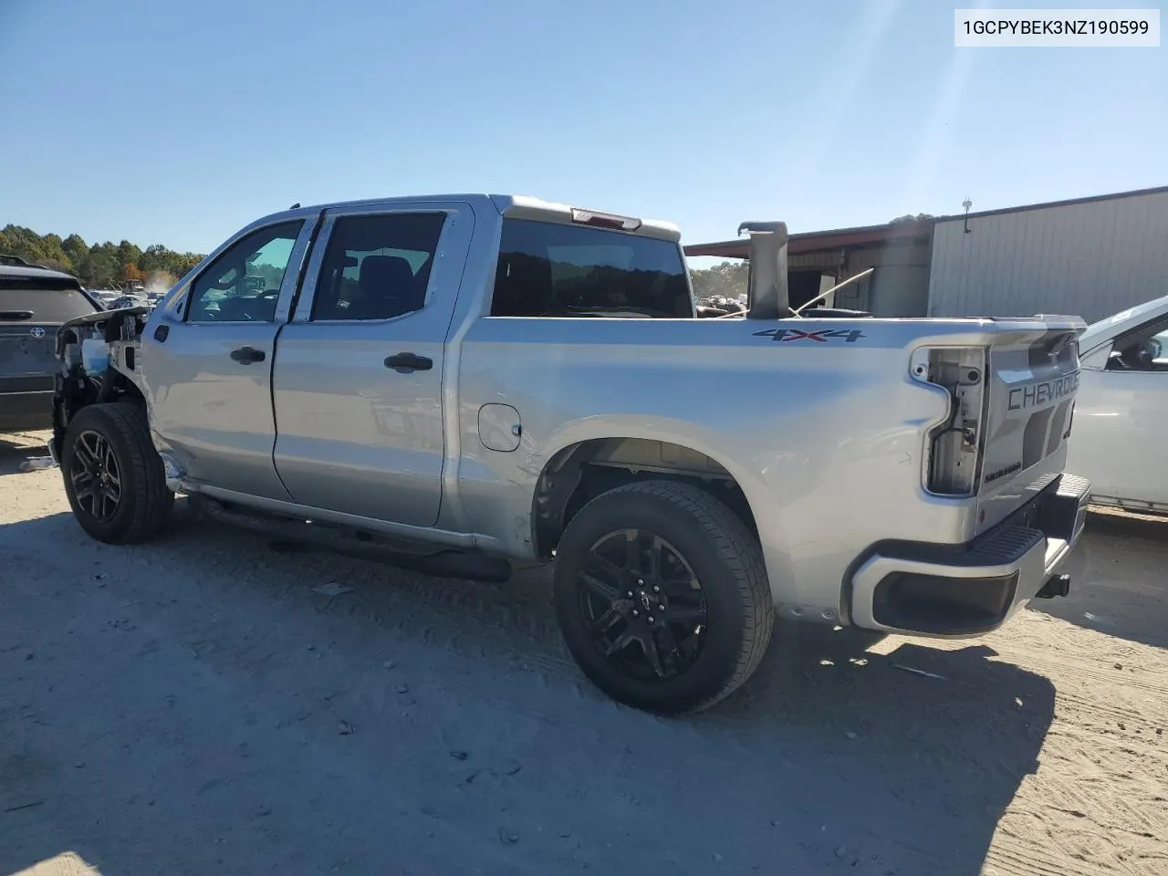 2022 Chevrolet Silverado Ltd K1500 Custom VIN: 1GCPYBEK3NZ190599 Lot: 76968774