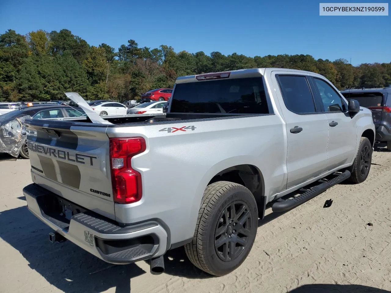 2022 Chevrolet Silverado Ltd K1500 Custom VIN: 1GCPYBEK3NZ190599 Lot: 76968774