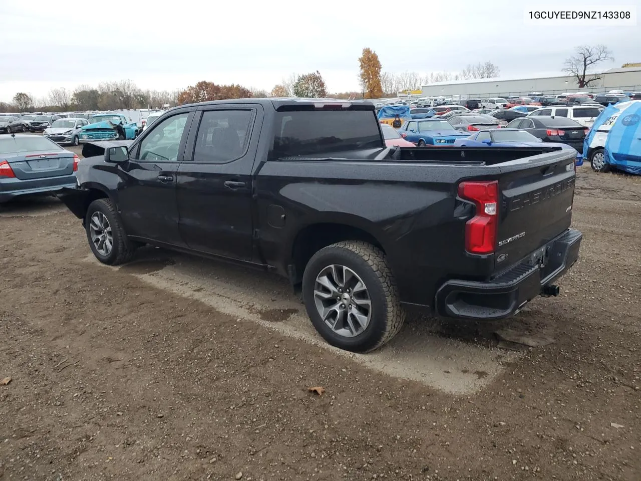 2022 Chevrolet Silverado Ltd K1500 Rst VIN: 1GCUYEED9NZ143308 Lot: 77331224