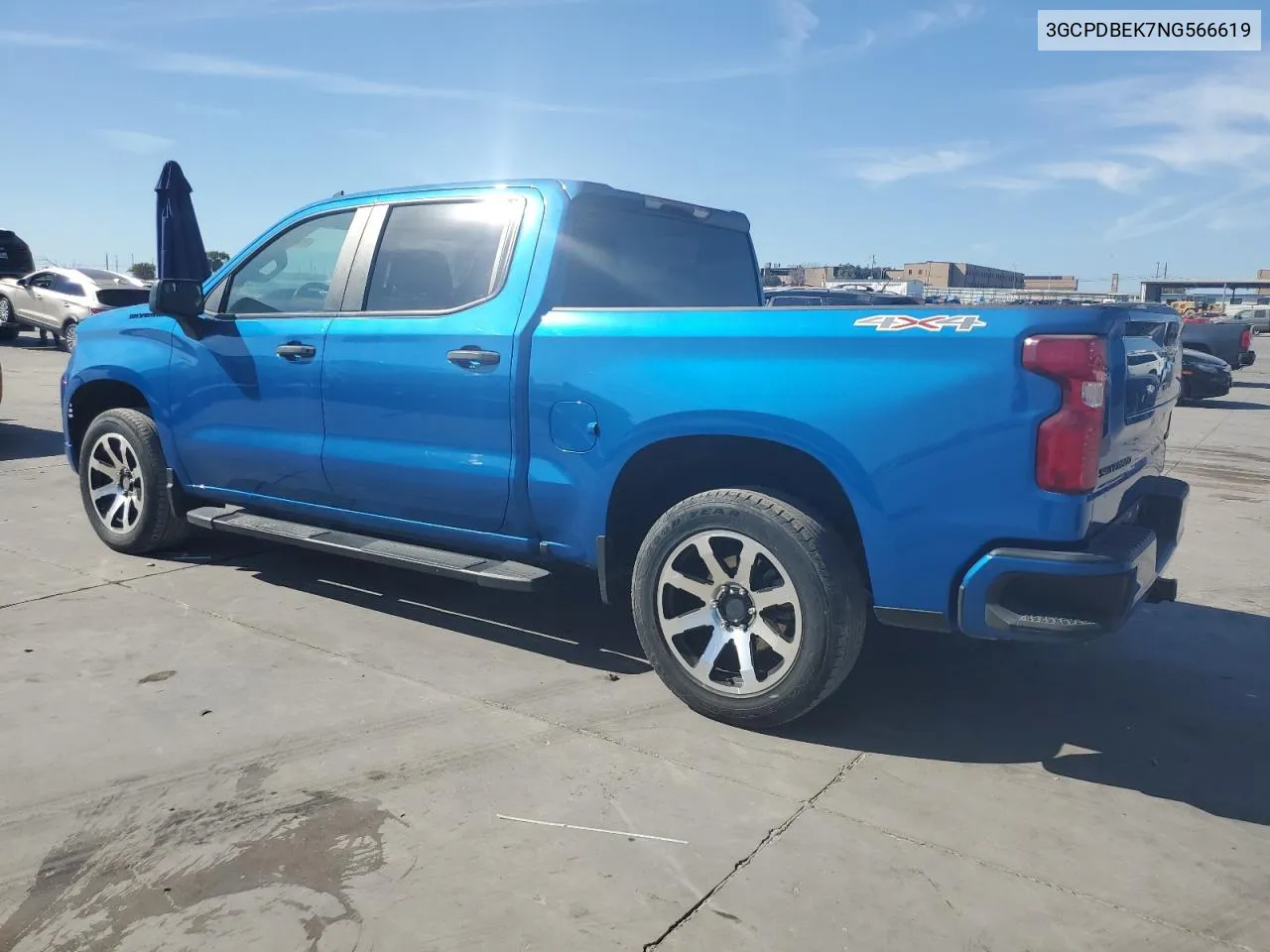 2022 Chevrolet Silverado K1500 Custom VIN: 3GCPDBEK7NG566619 Lot: 77481204