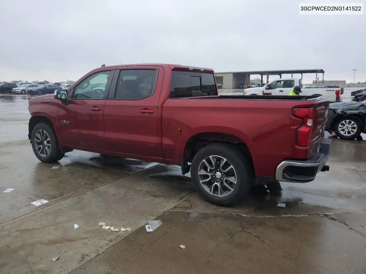 2022 Chevrolet Silverado Ltd C1500 Lt VIN: 3GCPWCED2NG141522 Lot: 77823414