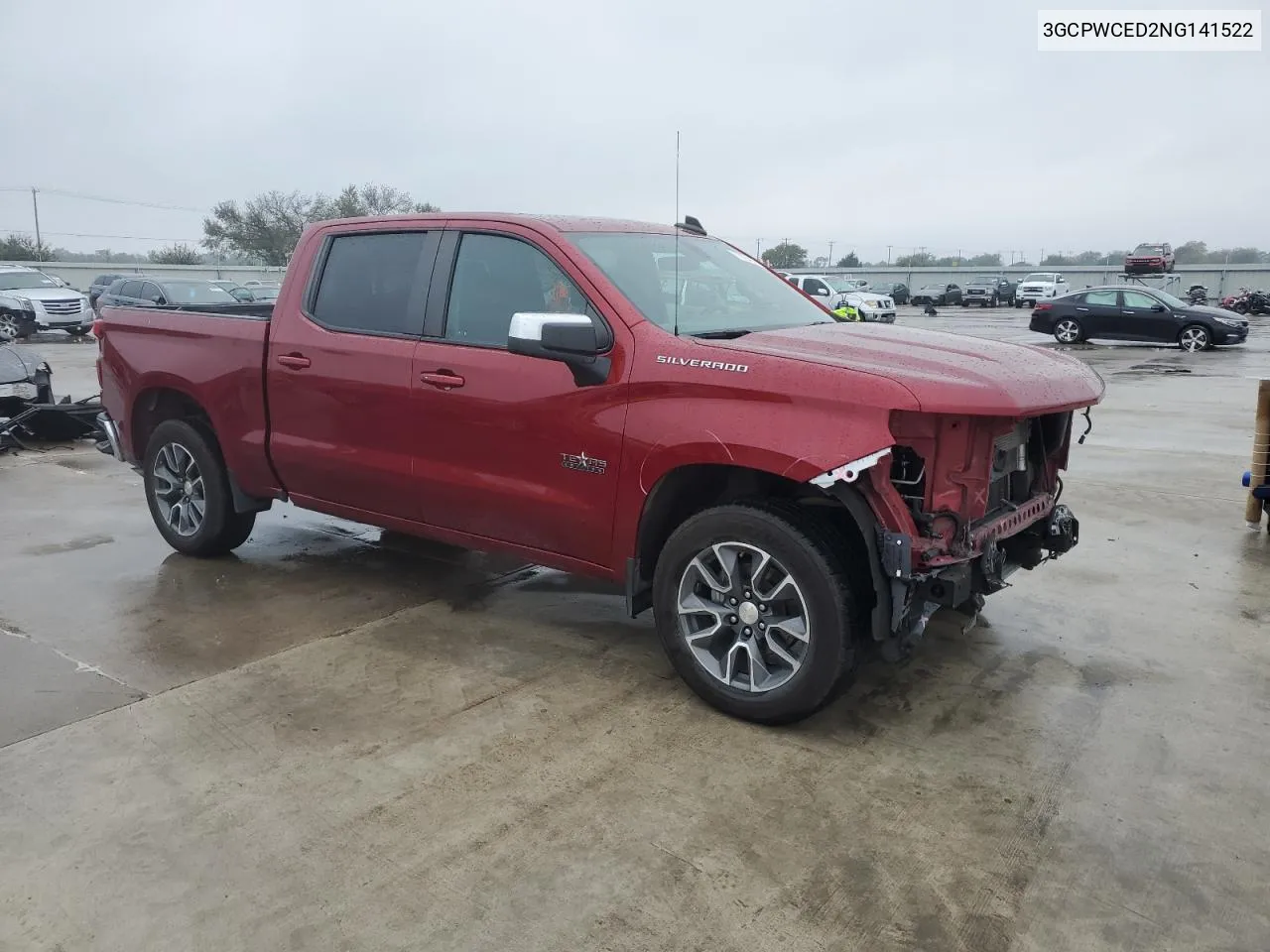 2022 Chevrolet Silverado Ltd C1500 Lt VIN: 3GCPWCED2NG141522 Lot: 77823414