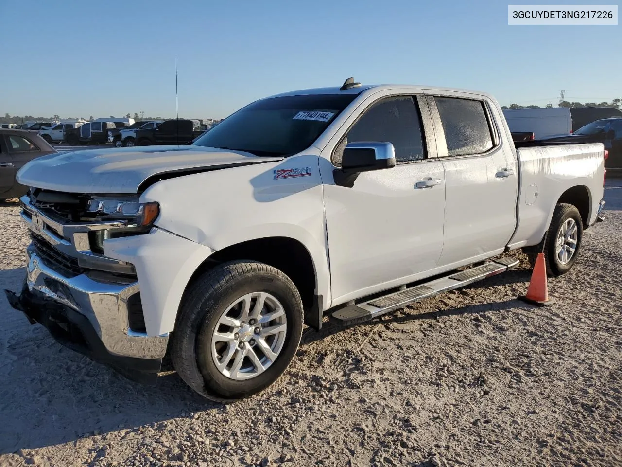 3GCUYDET3NG217226 2022 Chevrolet Silverado Ltd K1500 Lt