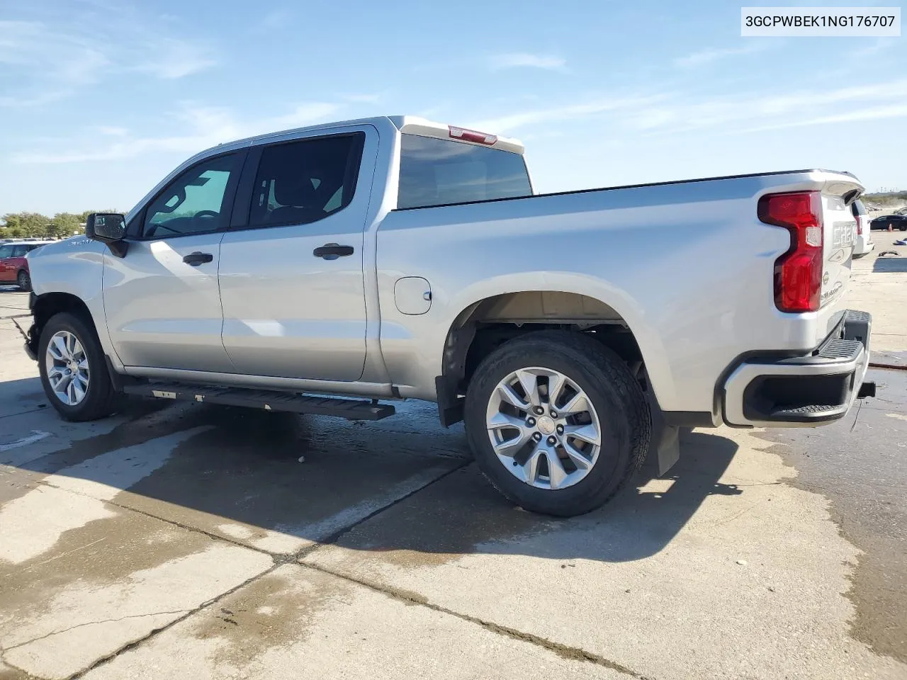 2022 Chevrolet Silverado Ltd C1500 Custom VIN: 3GCPWBEK1NG176707 Lot: 77860954