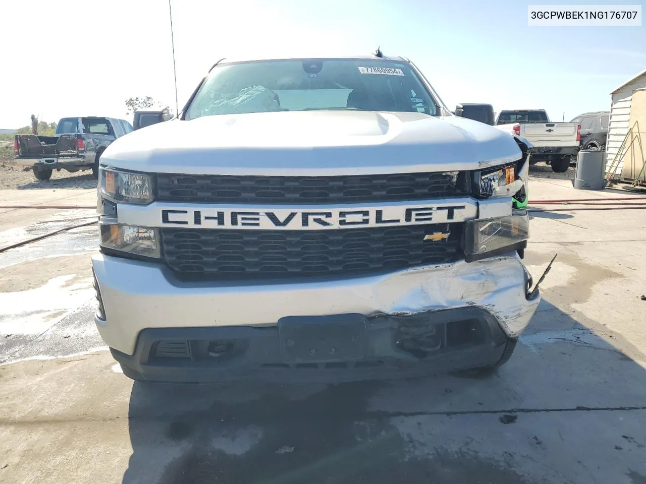 2022 Chevrolet Silverado Ltd C1500 Custom VIN: 3GCPWBEK1NG176707 Lot: 77860954