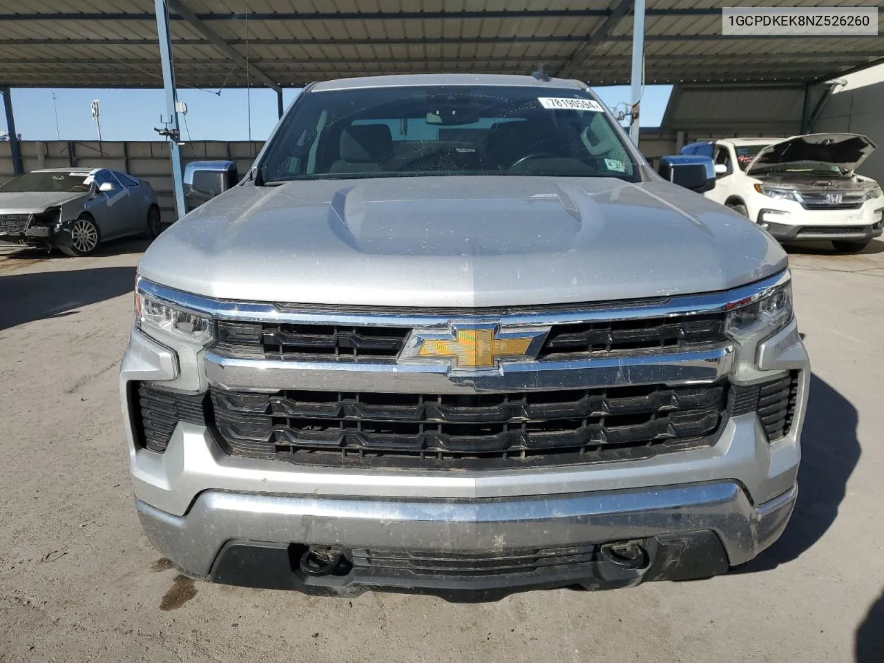 2022 Chevrolet Silverado K1500 Lt-L VIN: 1GCPDKEK8NZ526260 Lot: 78190594