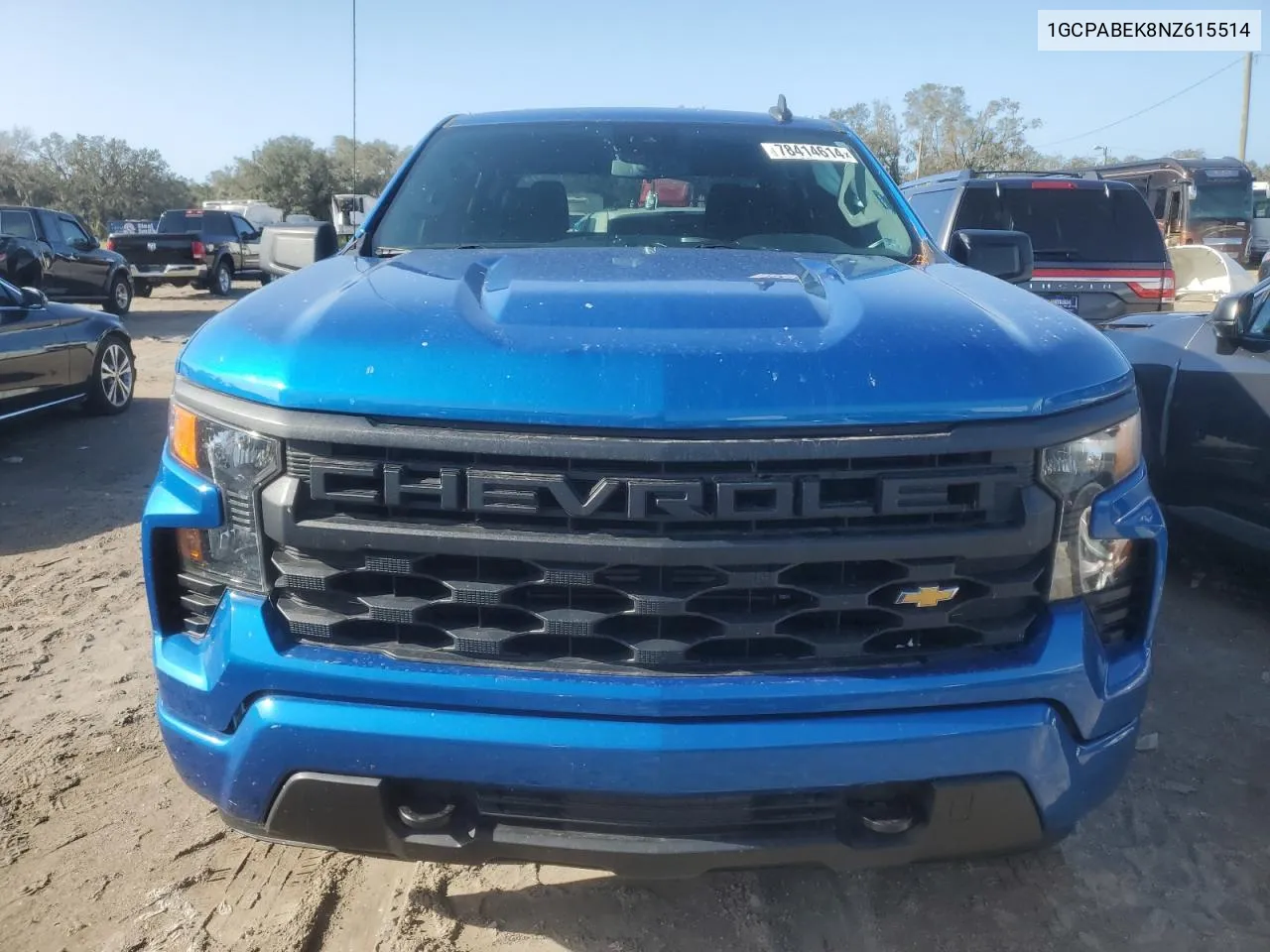 2022 Chevrolet Silverado C1500 Custom VIN: 1GCPABEK8NZ615514 Lot: 78414614