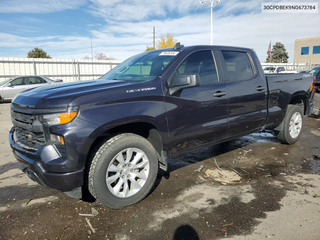 2022 Chevrolet Silverado K1500 Custom VIN: 3GCPDBEK9NG673784 Lot: 78635304