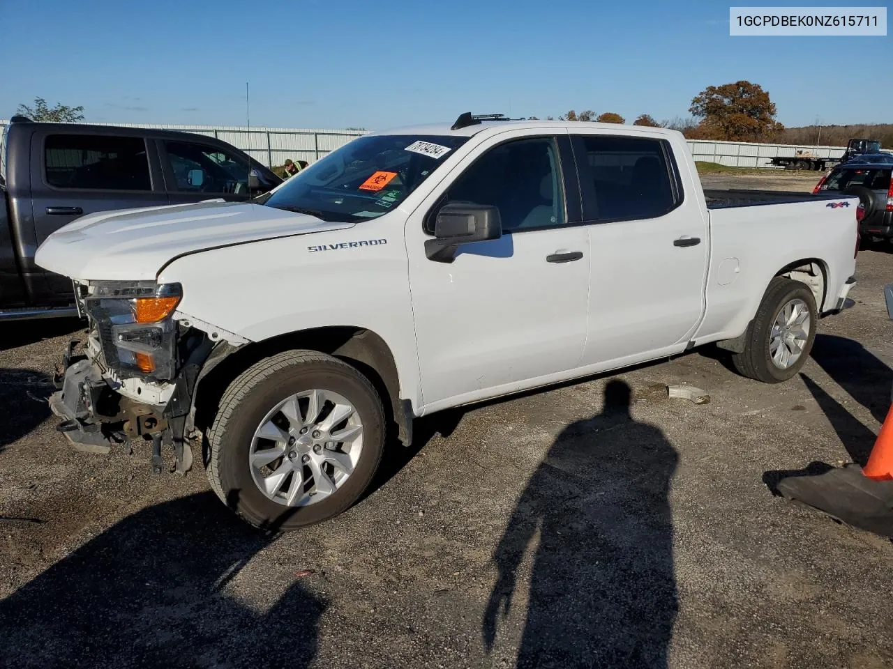 2022 Chevrolet Silverado K1500 Custom VIN: 1GCPDBEK0NZ615711 Lot: 78734284