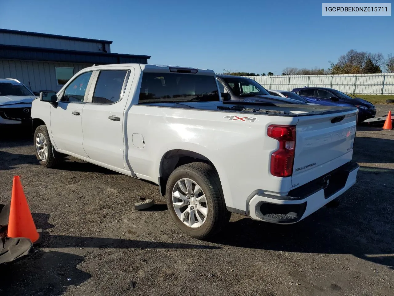 2022 Chevrolet Silverado K1500 Custom VIN: 1GCPDBEK0NZ615711 Lot: 78734284