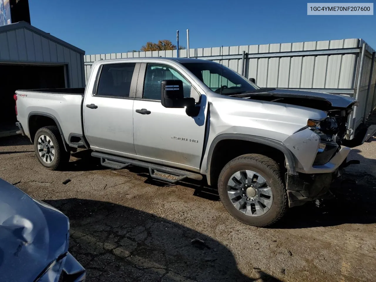 2022 Chevrolet Silverado K2500 Custom VIN: 1GC4YME70NF207600 Lot: 79005244