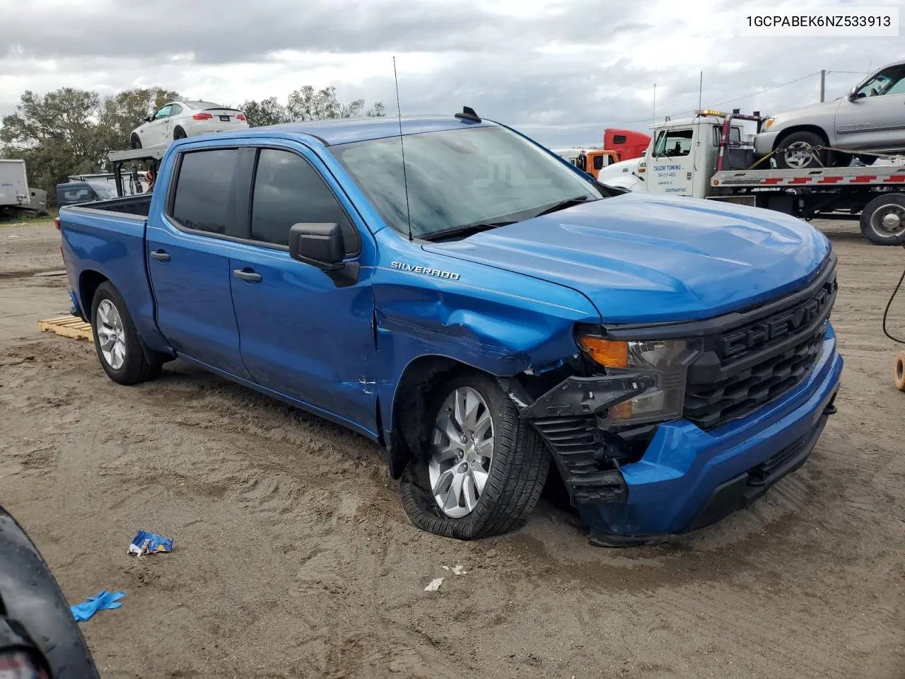 2022 Chevrolet Silverado C1500 Custom VIN: 1GCPABEK6NZ533913 Lot: 79143364