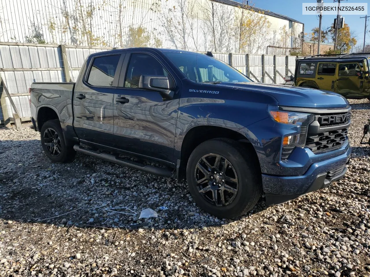 2022 Chevrolet Silverado K1500 Custom VIN: 1GCPDBEK1NZ526455 Lot: 79332704