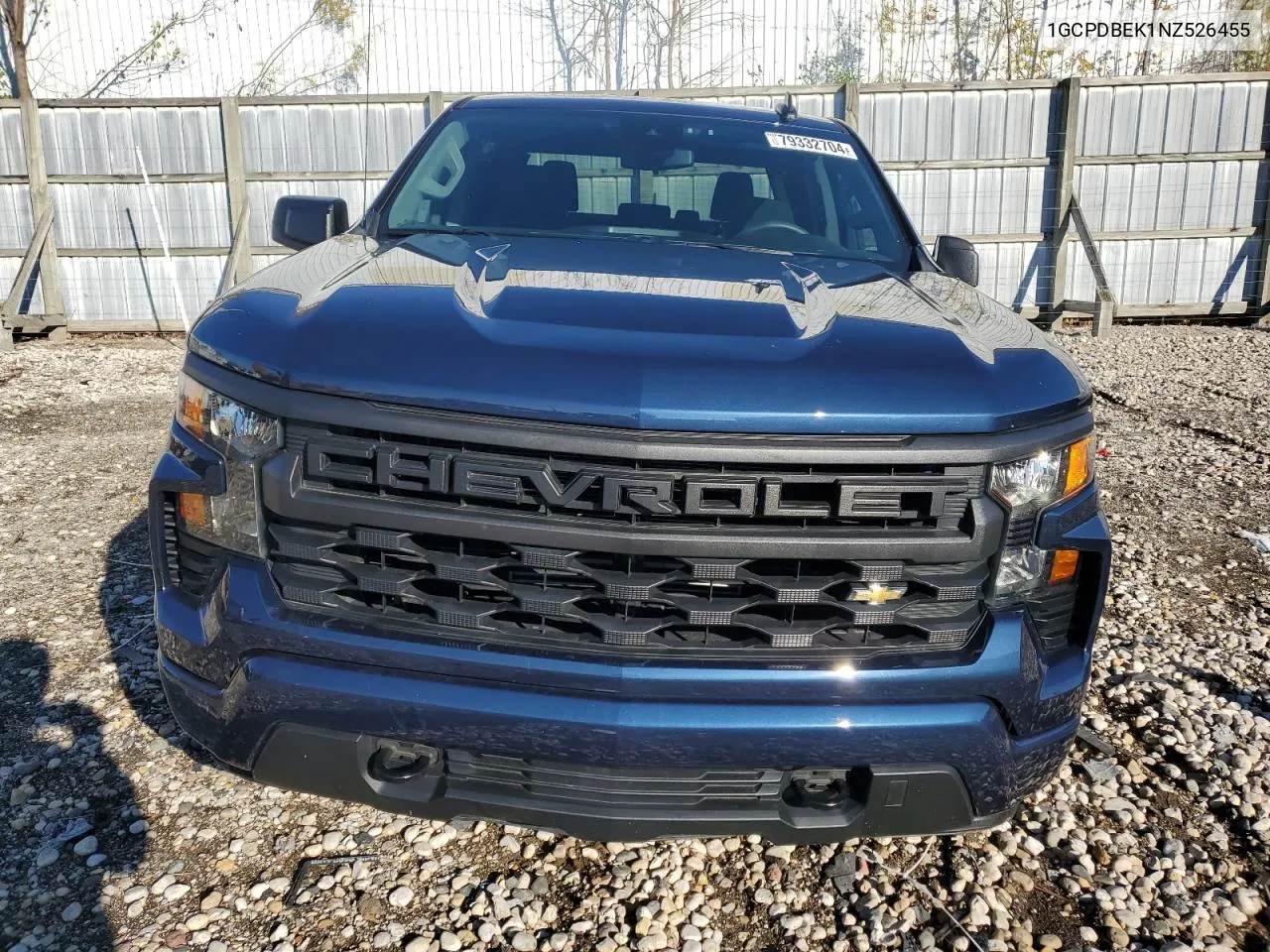 2022 Chevrolet Silverado K1500 Custom VIN: 1GCPDBEK1NZ526455 Lot: 79332704