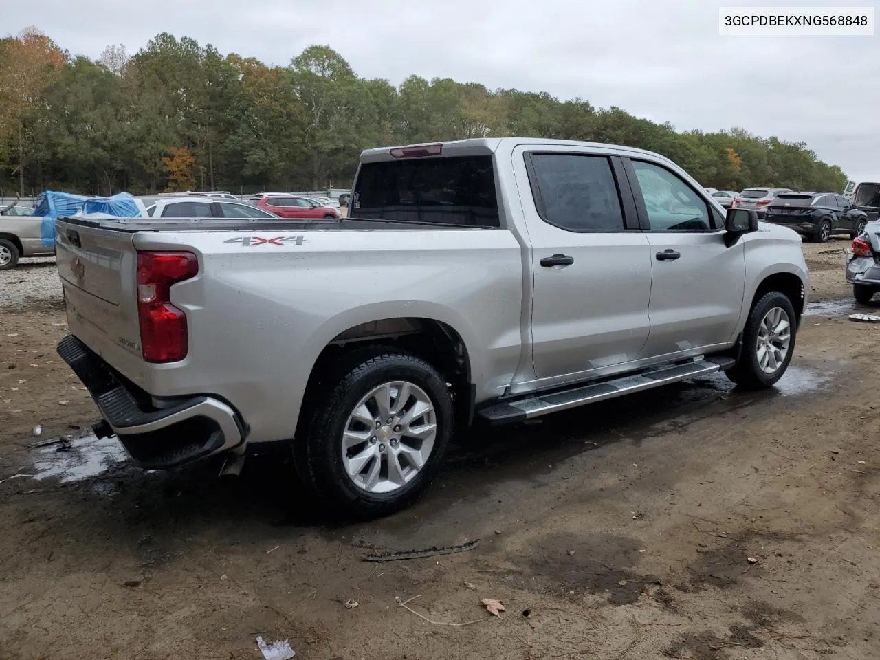 2022 Chevrolet Silverado K1500 Custom VIN: 3GCPDBEKXNG568848 Lot: 79414004